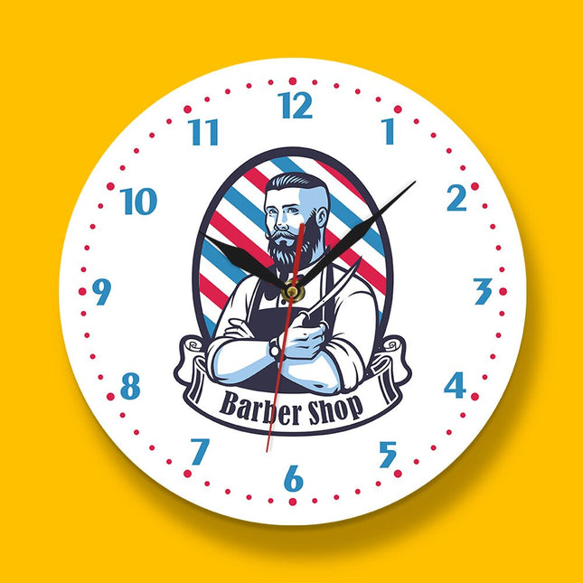 Reloj de pared para barbería vintage