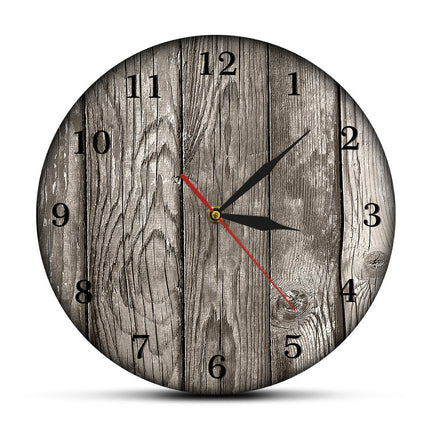Reloj de pared efecto madera pintada