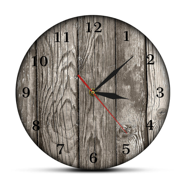 Reloj de pared efecto madera pintada