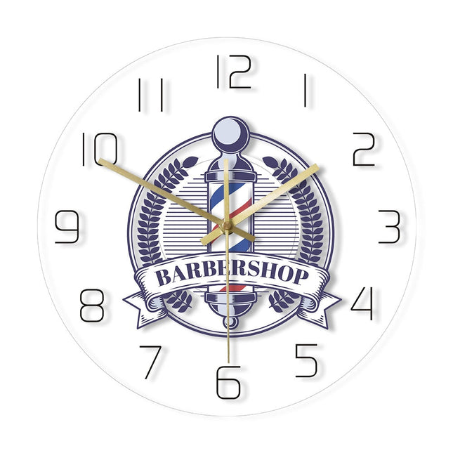 Reloj de pared LED para barbería