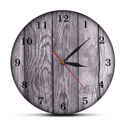 Reloj de pared efecto madera pintada