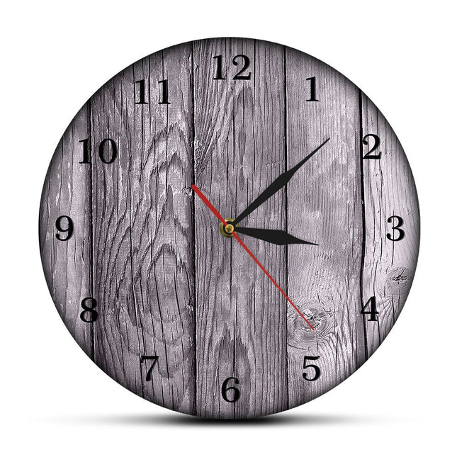 Reloj de pared efecto madera pintada