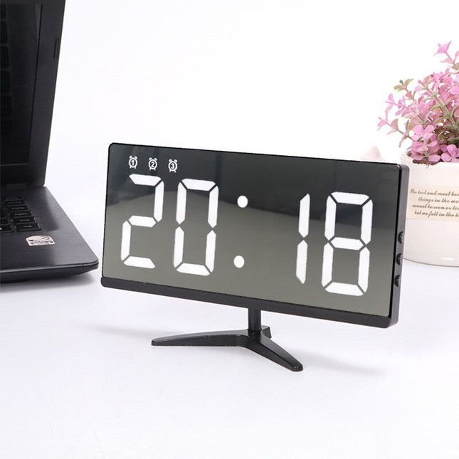 Reloj despertador digital LED con soporte