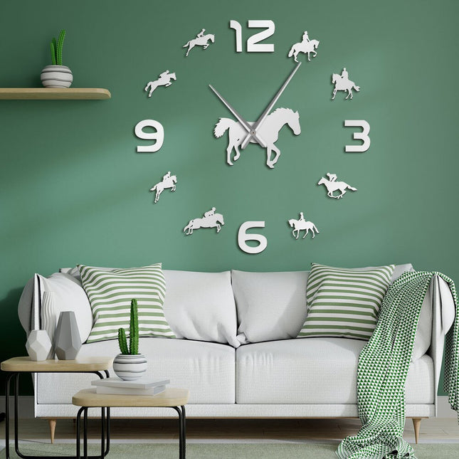 Reloj de pared adhesivo 3D Caballos