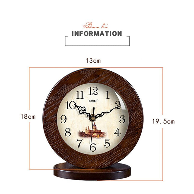 Reloj de mesa madera estilo retro