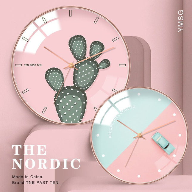 Reloj de pared nórdico cristal abombado