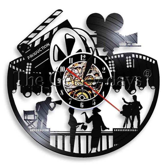 Reloj de vinilo temático de cine