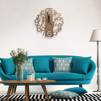 Reloj de pared madera diseño bosque