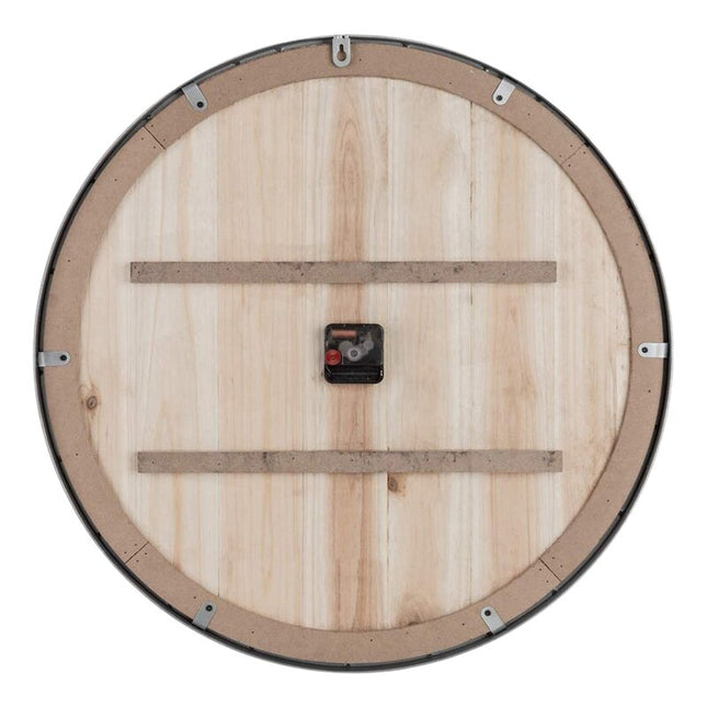 Reloj de pared industrial madera hierro