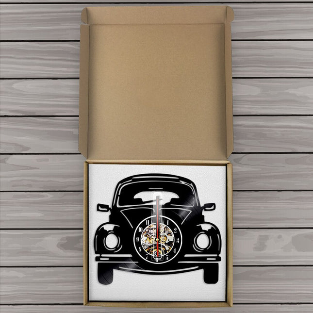 Reloj vinilo coche clásico Volkswagen Beetle
