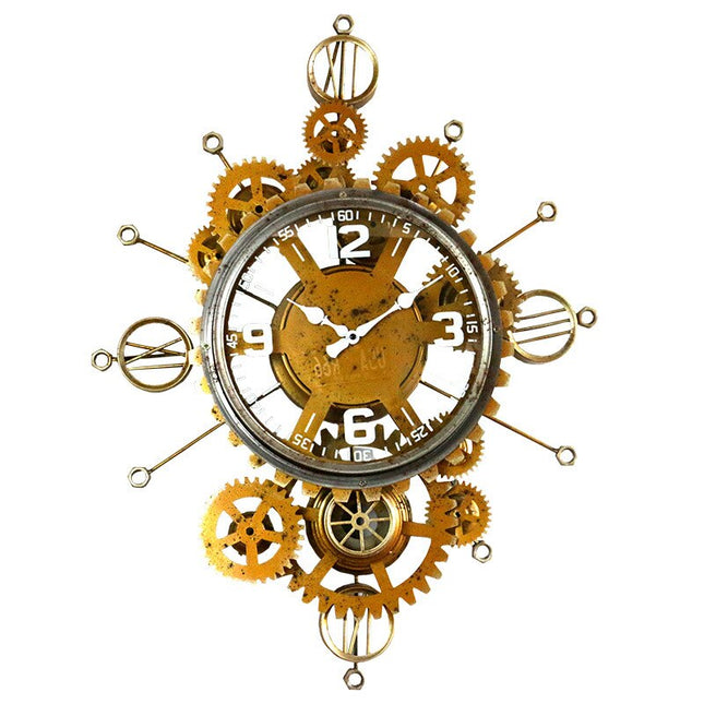 Reloj de pared industrial engranajes steampunk