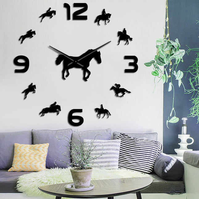 Reloj de pared adhesivo 3D Caballos