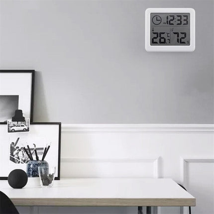 Reloj de mesa digital blanco
