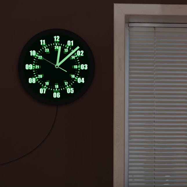 Reloj de pared LED formato militar