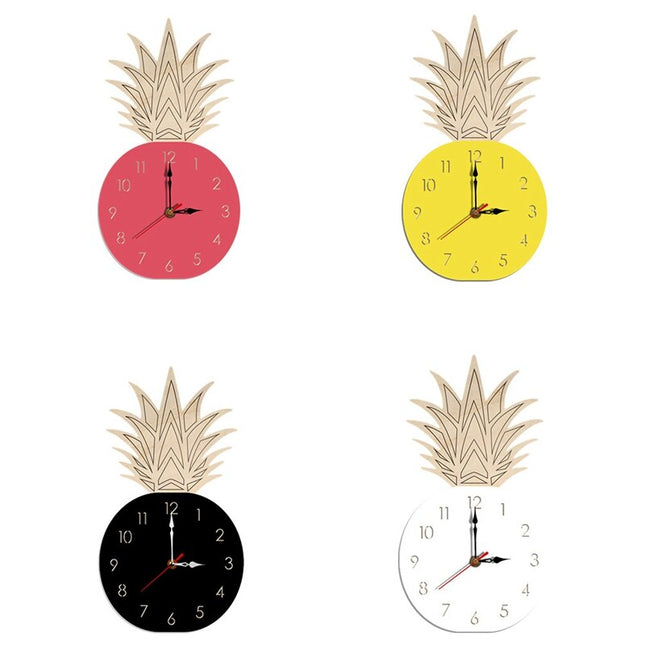 Reloj de pared madera forma piña