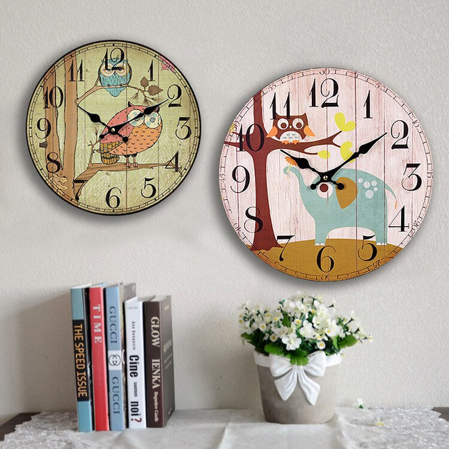 Reloj de pared infantil diseño búho