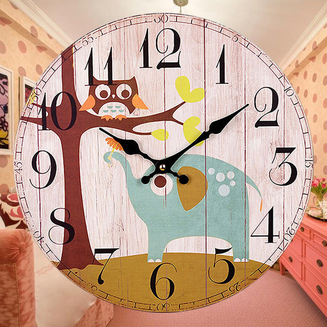 Reloj de pared infantil diseño búho