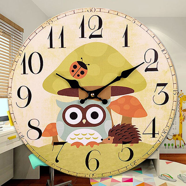 Reloj de pared infantil diseño búho