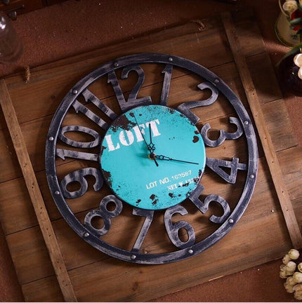 Reloj de pared grande estilo loft