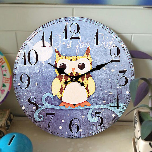 Reloj de pared infantil diseño búho