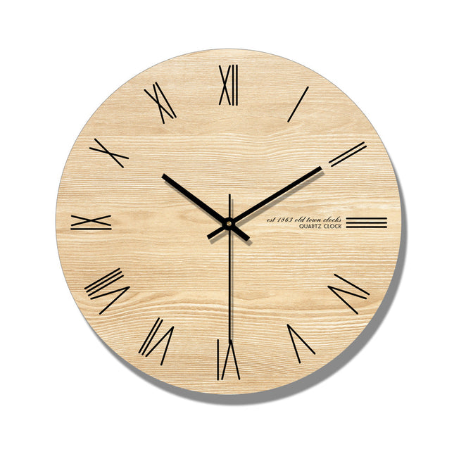 Reloj de pared madera diseño sencillo