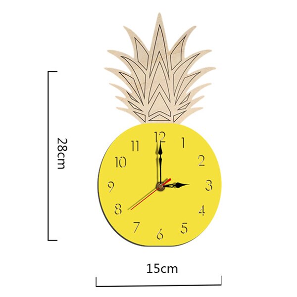 Reloj de pared madera forma piña