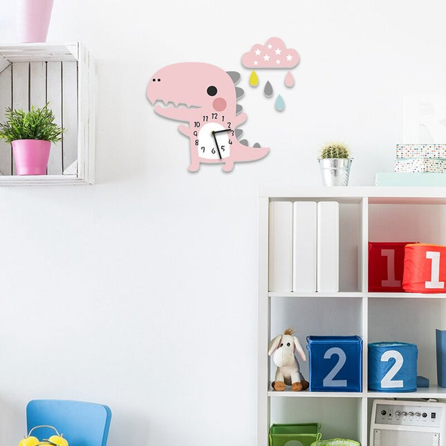 Reloj de pared infantil forma dinosaurio