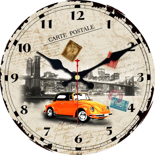 Reloj de pared vintage coche París
