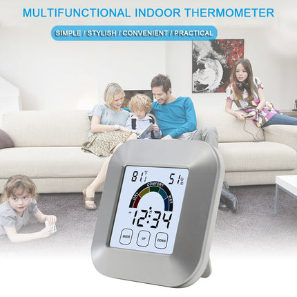 Reloj de sobremesa digital con termómetro