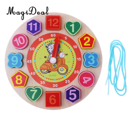 Reloj educativo de madera para niños