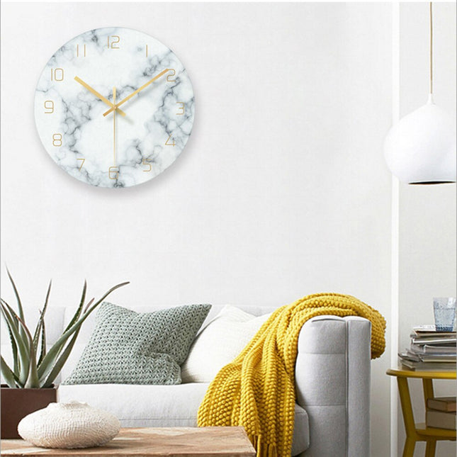 Reloj de pared diseño mármol elegante