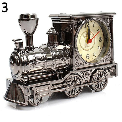 Reloj de sobremesa vintage forma tren