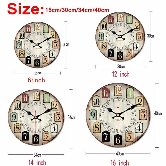 Reloj de pared redondo color rosa