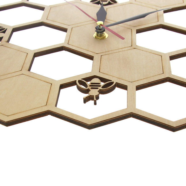 Reloj de pared hexagonal diseño panal
