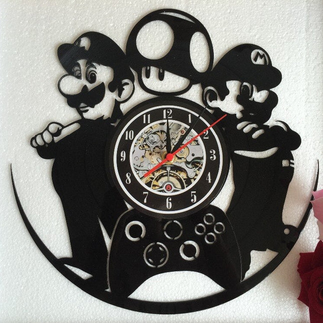 Reloj de vinilo gamer Super Mario