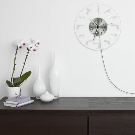 Reloj de pared LED con pistolas