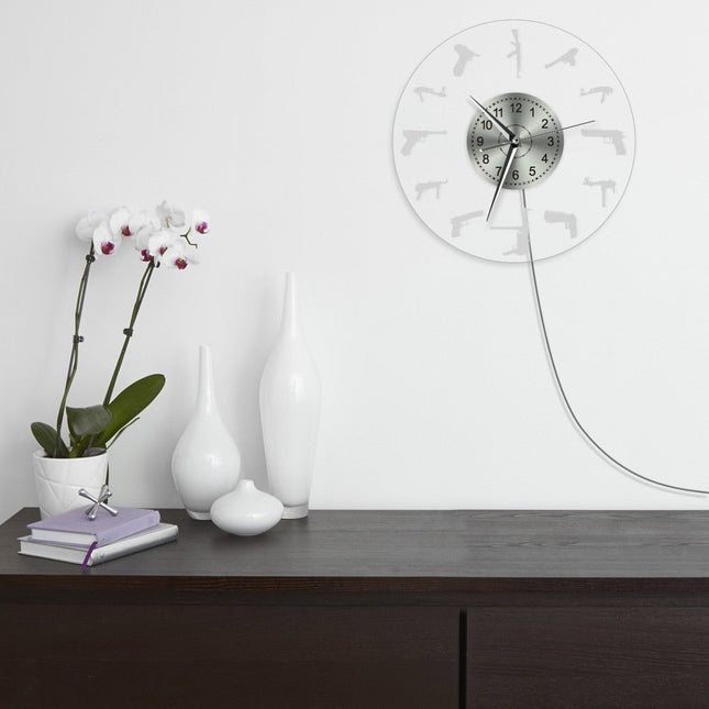 Reloj de pared LED con pistolas