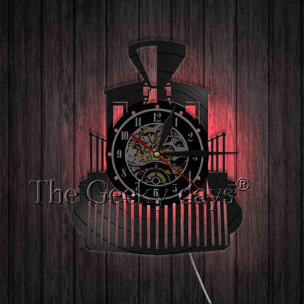 Reloj de vinilo locomotora de tren