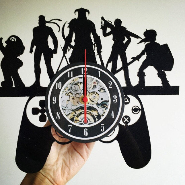 Reloj vinilo con mando para gamers