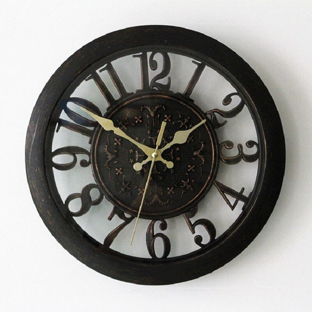 Reloj de pared industrial calado decorativo
