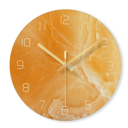 Reloj de pared redondo imitación mármol