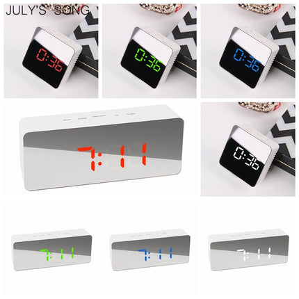 Reloj de escritorio digital con espejo