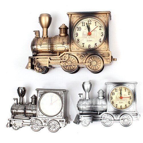 Reloj de sobremesa vintage forma tren