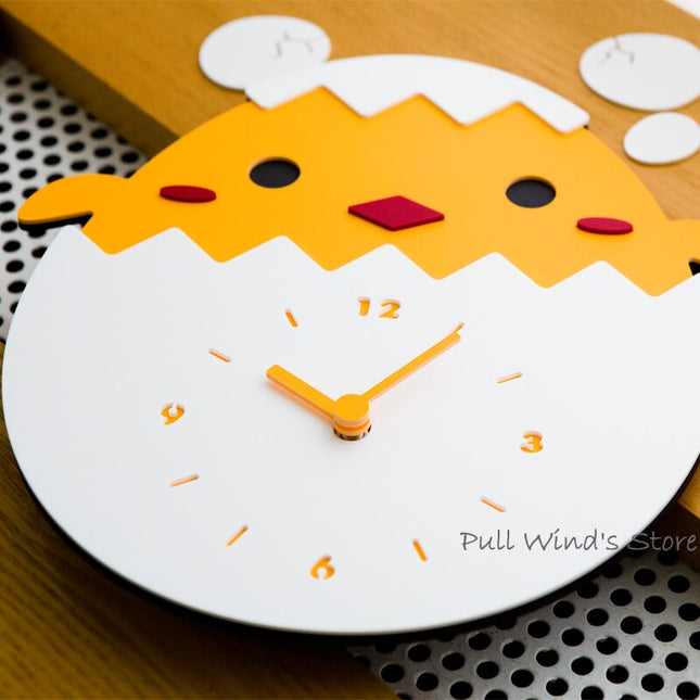 Reloj de pared infantil diseño pollito