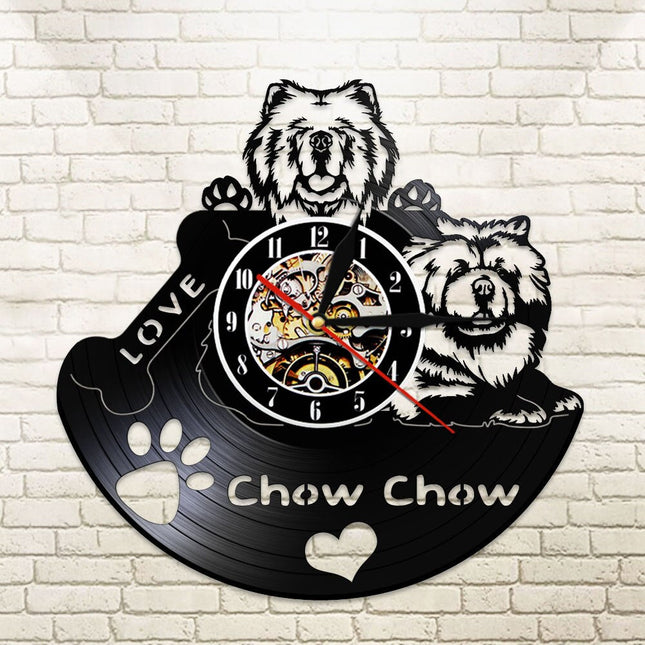 Reloj de vinilo perro Chow Chow