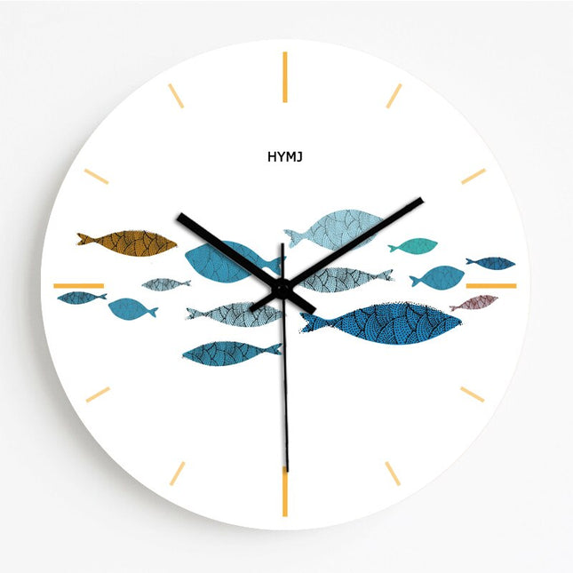 Reloj de pared mármol y oro rosa