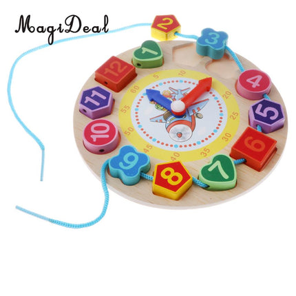 Reloj educativo de madera para niños