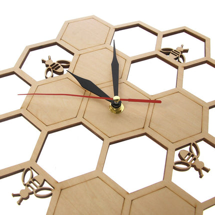 Reloj de pared hexagonal diseño panal