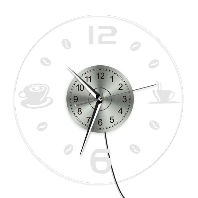 Reloj luminoso de pared para cafetería