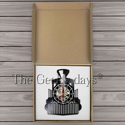 Reloj de vinilo locomotora de tren